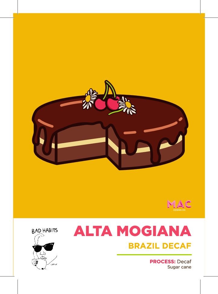 Brazil Alta Mogonia sugar cane decaf 250g